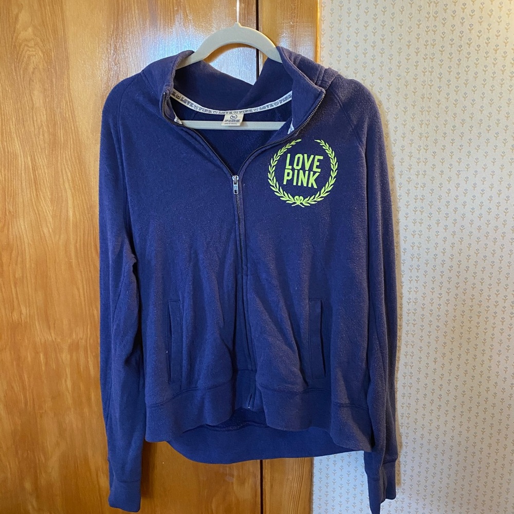 Zip up pink sweatshirt